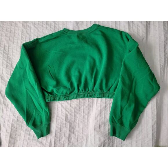 Sprite Lemon Lime Cola Crop Top Sweatshirt Green Crop Medium Halloween Costume - Picture 4 of 8
